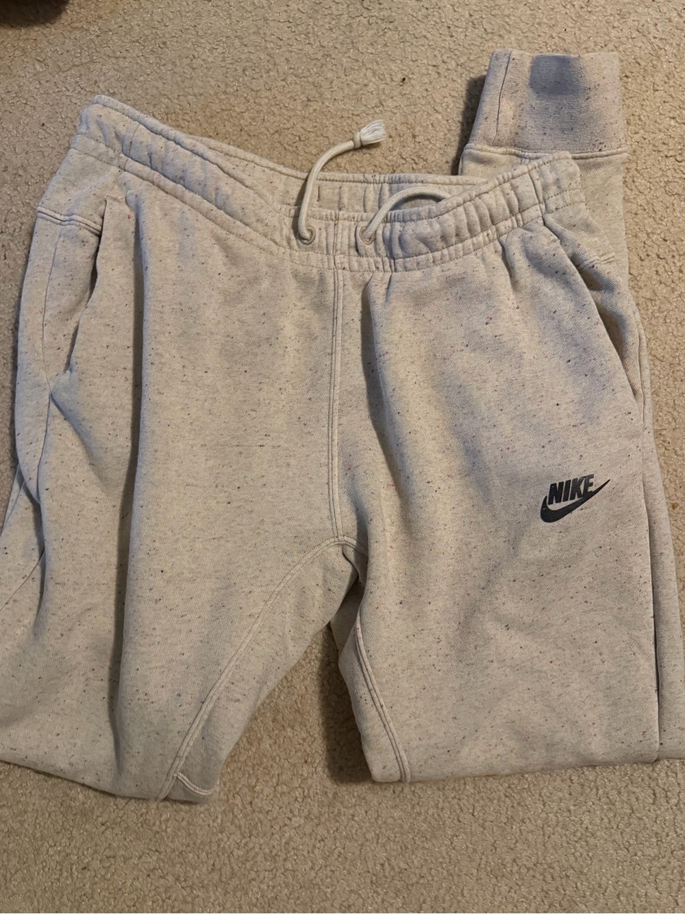 Nike Speckled Joggers in tan
